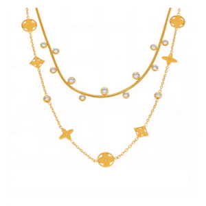 Mixed Clover Pendant Necklace